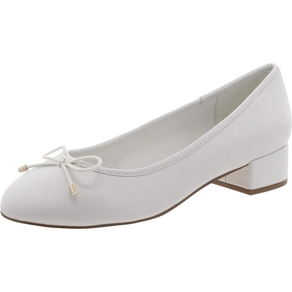 Steve Madden Womens Cherish Leather Slip On Loafer Heels