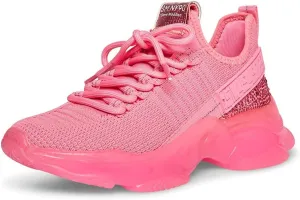 Steve Madden Women's Maxima Sneaker, Pink Rhinestone, 8