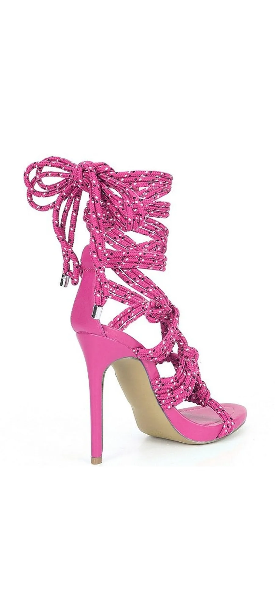 Strappy Multi Open Fiore Steve Sturdy Sandals Up Heeled Madden Pink Toe High Tie Exclusive selection