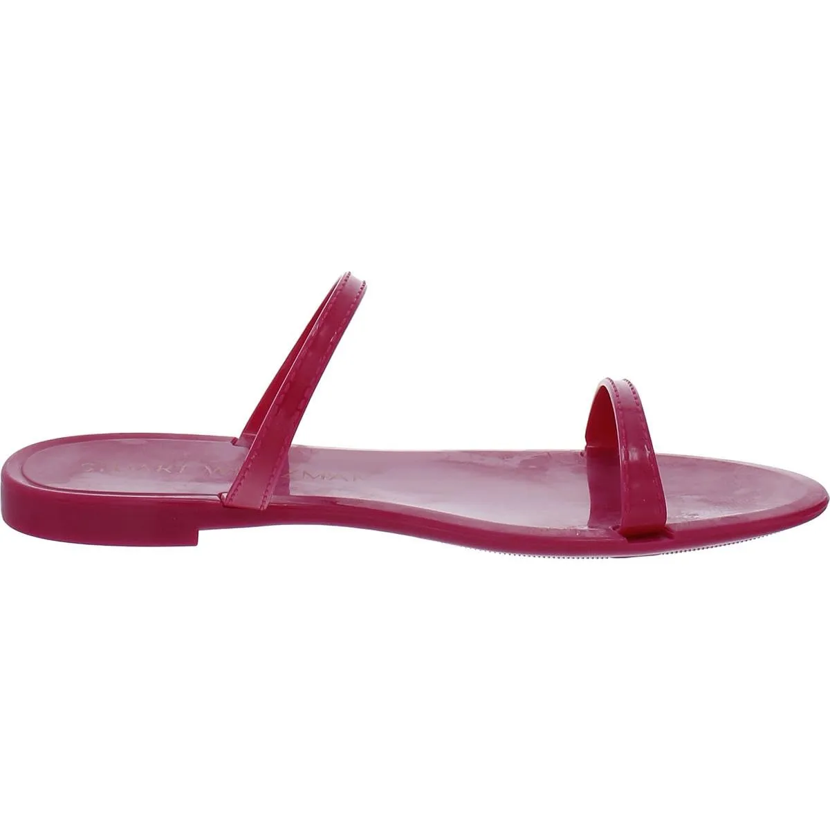 Stuart Weitzman Womens Sawyer Slide 8 Magenta/Semi Shine Rubber