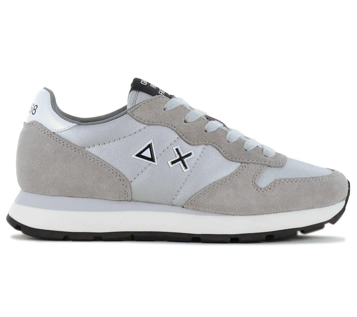 SUN68 Ally Bright Suede and Nylon - Damen Sneakers Schuhe Silber-Grau Z44203-44