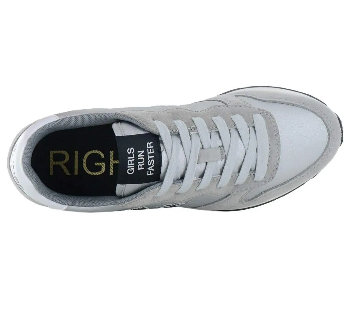 SUN68 Ally Bright Suede and Nylon - Damen Sneakers Schuhe Silber-Grau Z44203-44