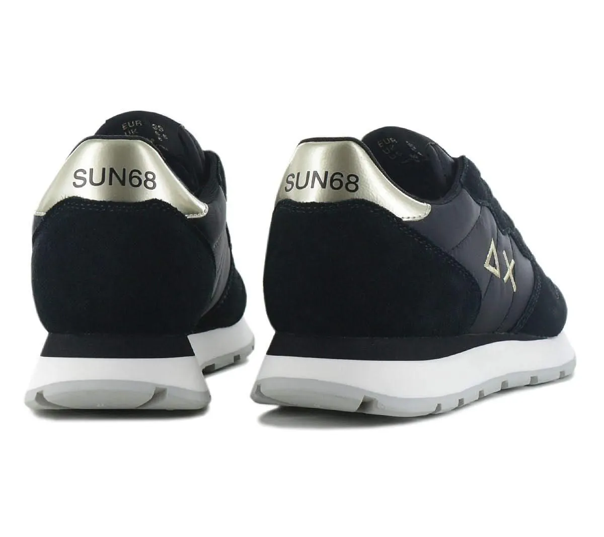 SUN68 Ally Gold Silver - Damen Sneakers Schuhe Schwarz Z44202-4311