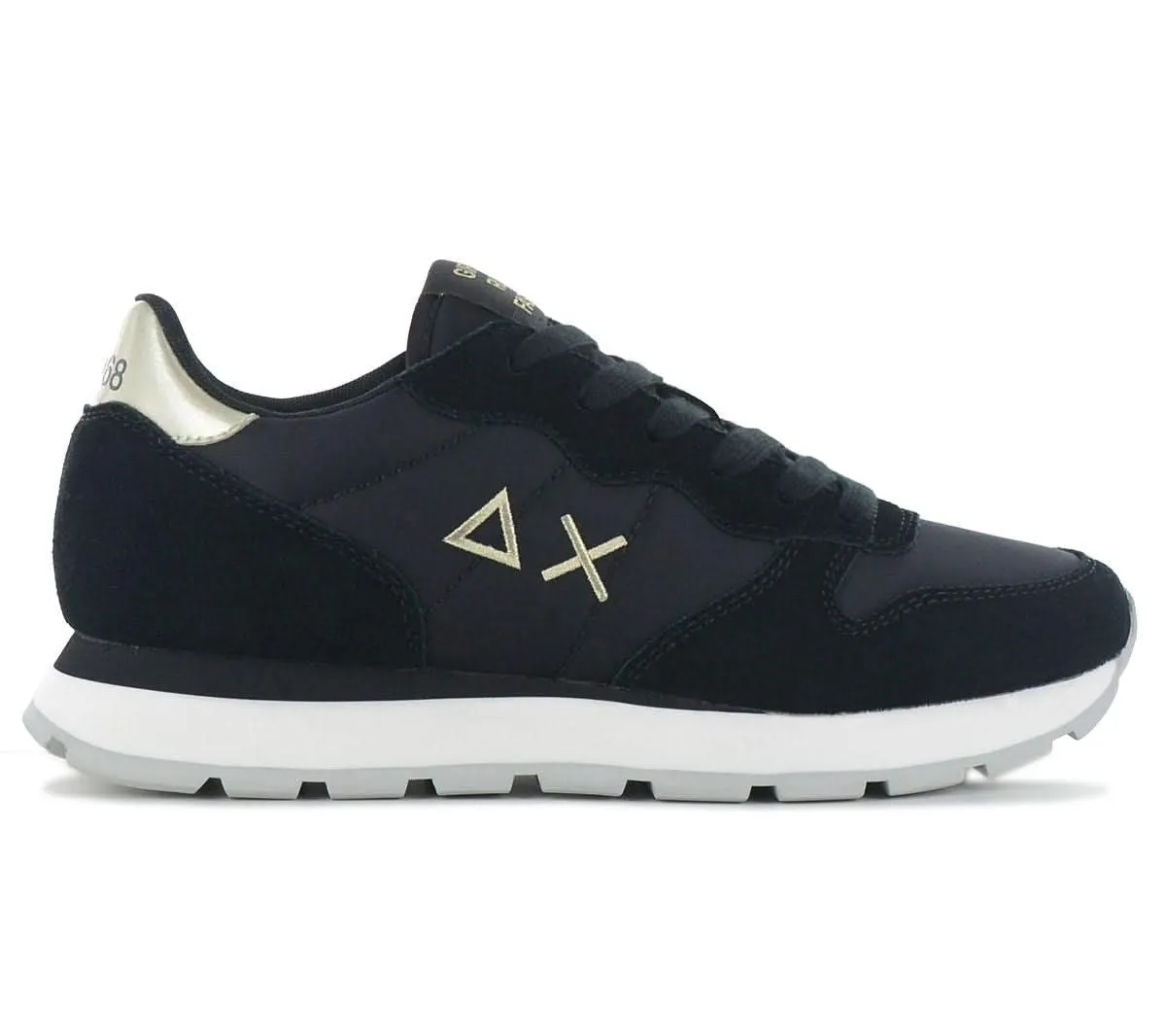 SUN68 Ally Gold Silver - Damen Sneakers Schuhe Schwarz Z44202-4311