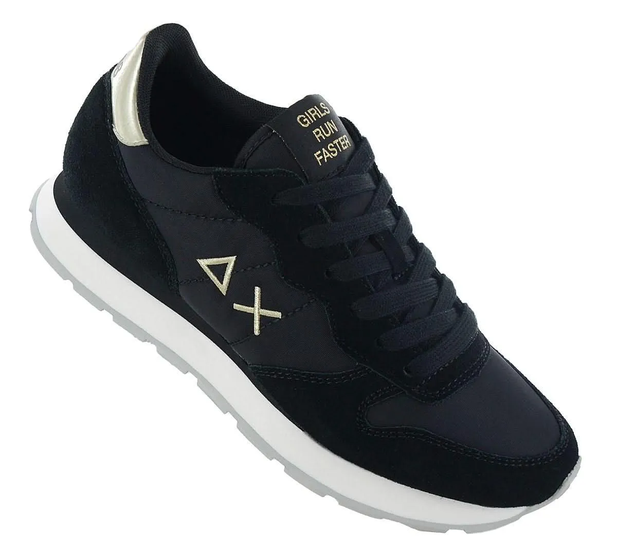 SUN68 Ally Gold Silver - Damen Sneakers Schuhe Schwarz Z44202-4311