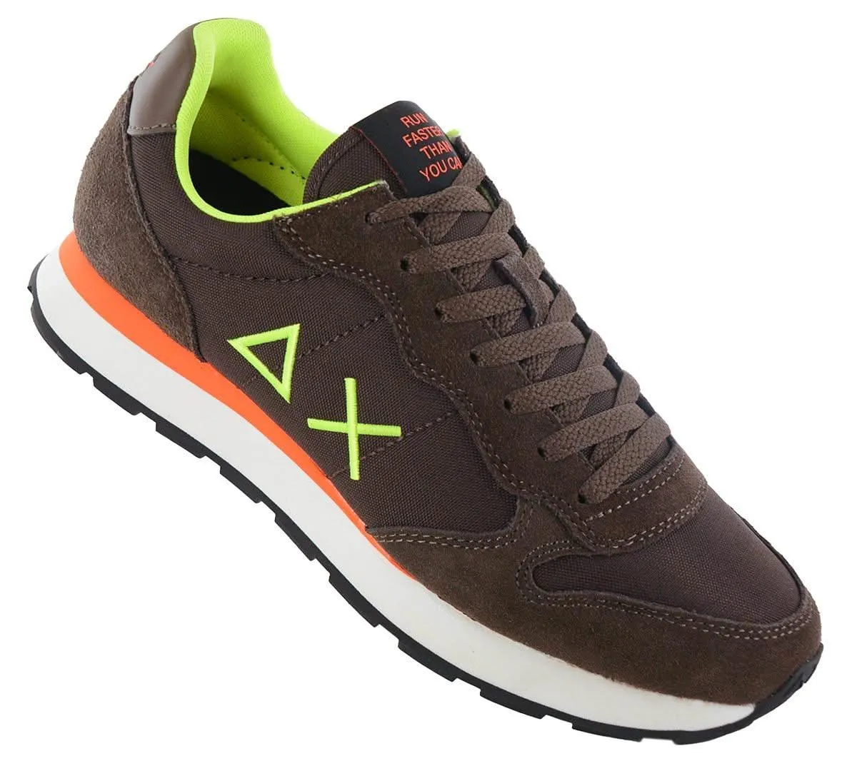 SUN68 Tom Fluo - Herren Sneakers Schuhe Braun Z44102-08