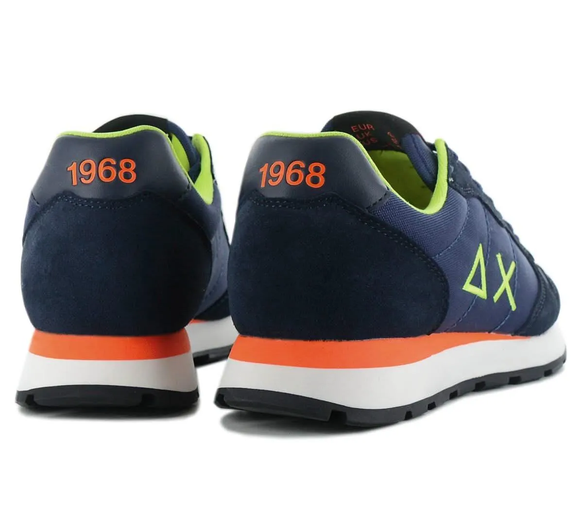SUN68 Tom Fluo - Herren Sneakers Schuhe Navy-Blau Z44102-07