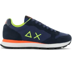 SUN68 Tom Fluo - Herren Sneakers Schuhe Navy-Blau Z44102-07