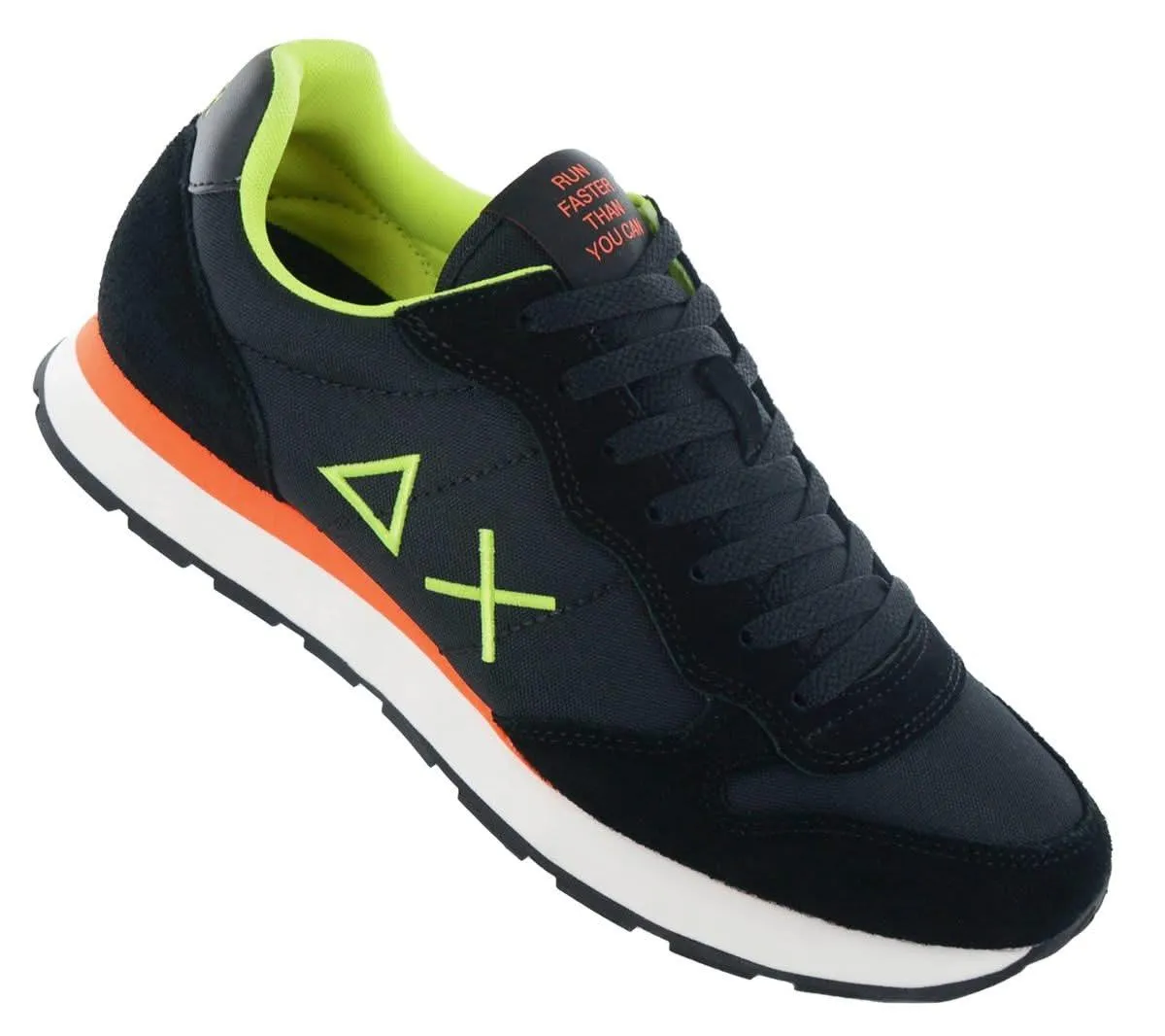 SUN68 Tom Fluo - Herren Sneakers Schuhe Schwarz Z44102-11