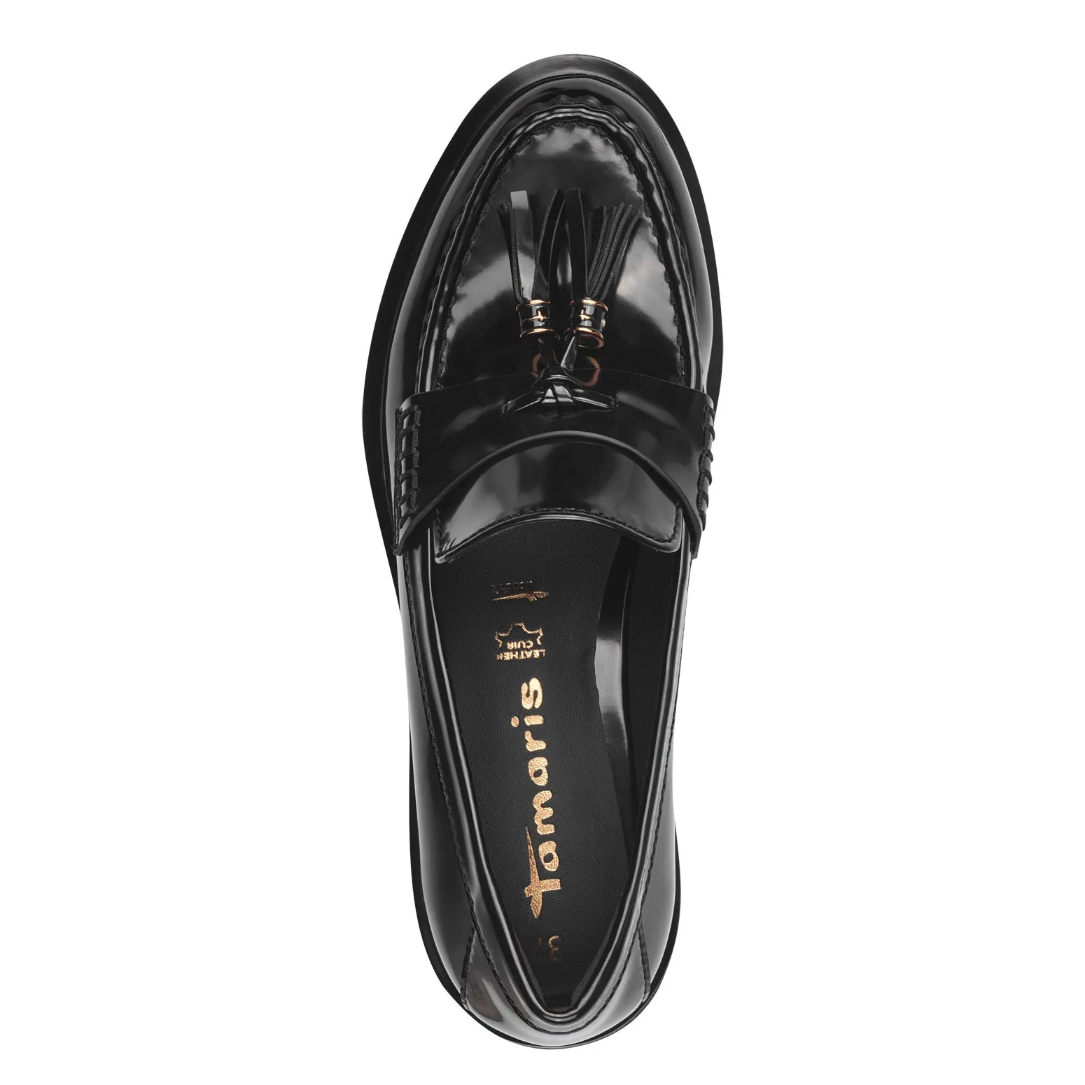 TAMARIS - 24317-001 FLAT LOAFER - BLACK