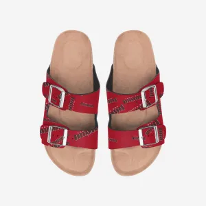 Tampa Bay Buccaneers Womens Mini Print Double Buckle Sandal