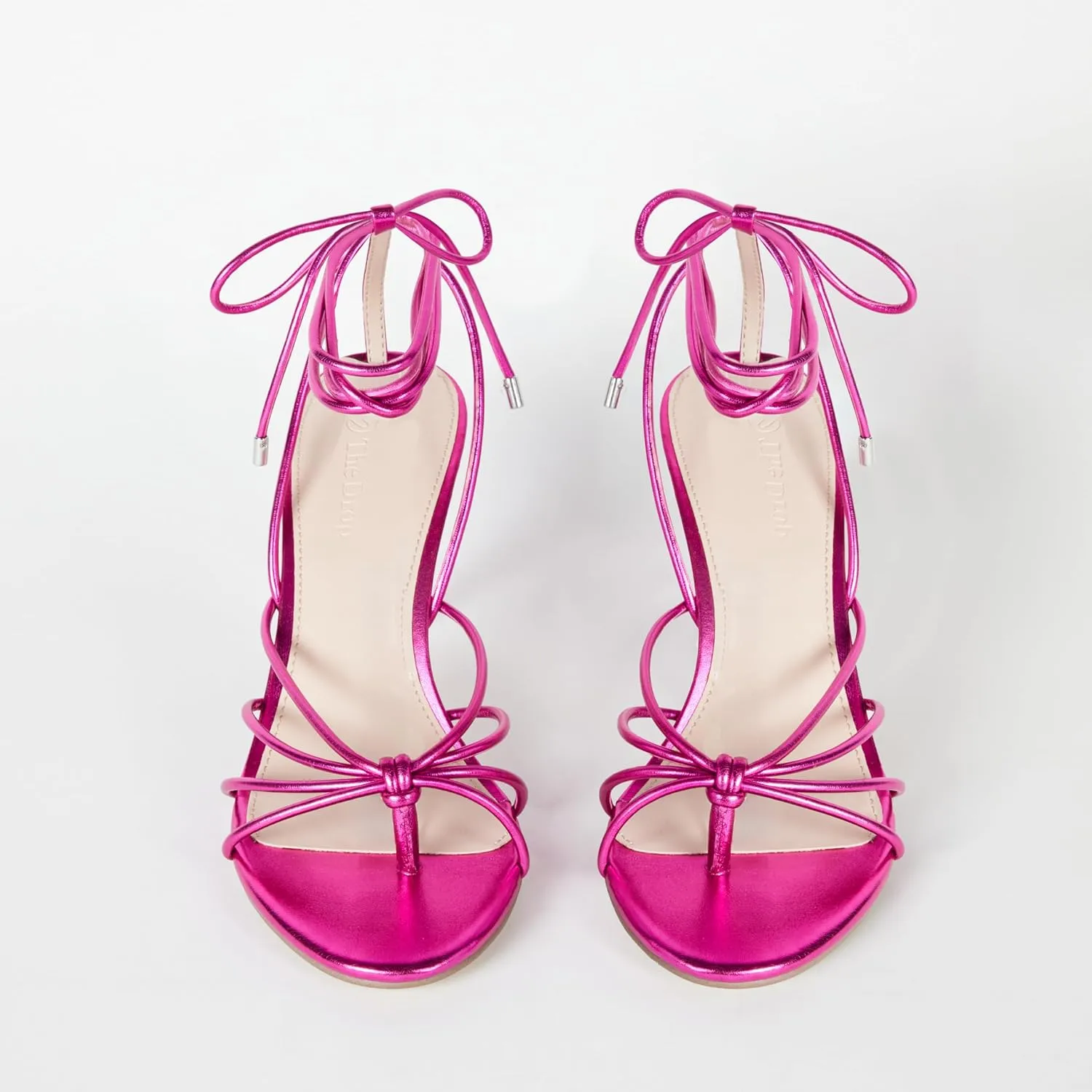 The Drop Women's Archie Lace-up Strappy Heeled Sandal Open Toe Heels