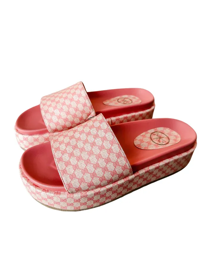 Tila Pink Wedge Sandal