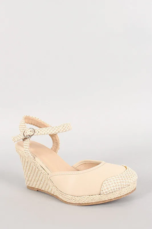Toe Buckle Espadrille Round Wedge Slingback Exclusive products Risk-free returns