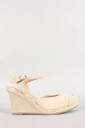 Toe Buckle Espadrille Round Wedge Slingback Exclusive products Risk-free returns