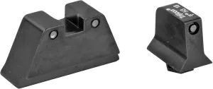 Trijicon GL204-C-600698 Bright & Tough Night Sight Suppressor Set, Glock 20/21/29/30/36/40/41, black Front/ black Rear with Green Lamps