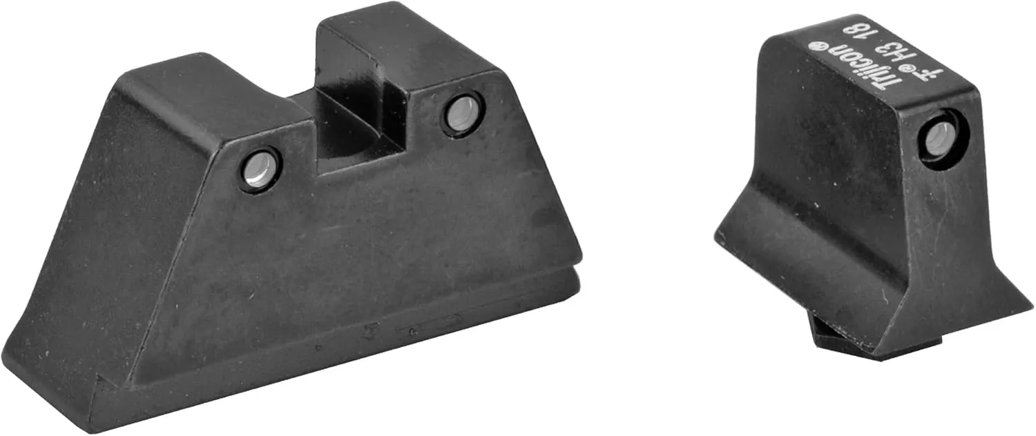 Trijicon GL204-C-600698 Bright & Tough Night Sight Suppressor Set, Glock 20/21/29/30/36/40/41, black Front/ black Rear with Green Lamps
