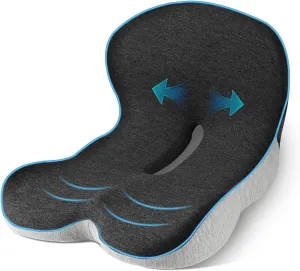 Trucker seat Cushions for Long Sitting, semi Truck seat Cushion with Lumbar Support, Truck seat Cushion for Back Pain and Supporting The HIPS, Trucker Essentials (YTZD0001, Average Size)