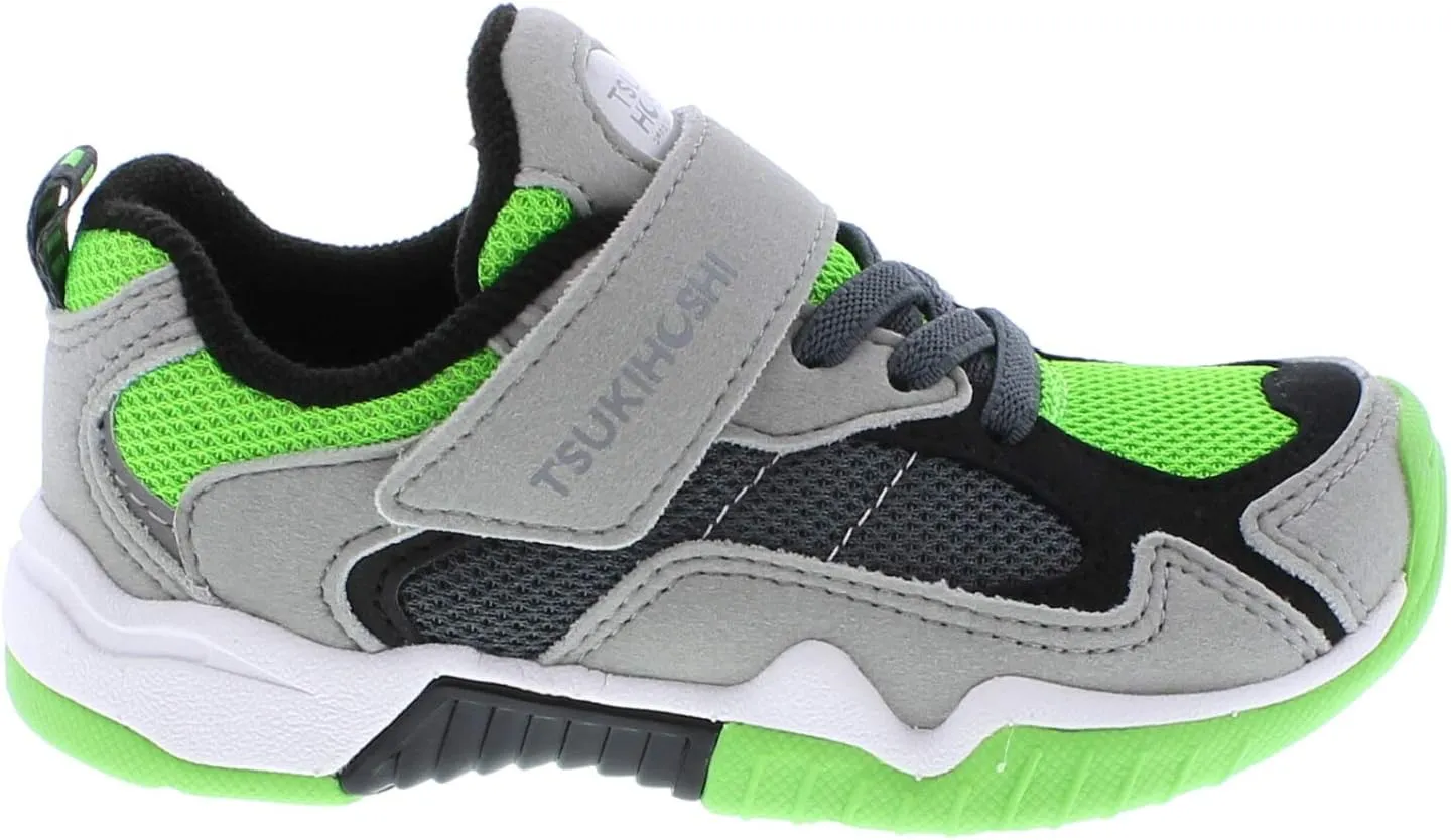 TSUKIHOSHI 2515 Blast Strap-Closure Machine Washable Child Sneaker Shoe with Wide Toe Box and Slip-Resistant, Non-Marking Outsole - for Toddlers and Little Kids, Ages 1-8