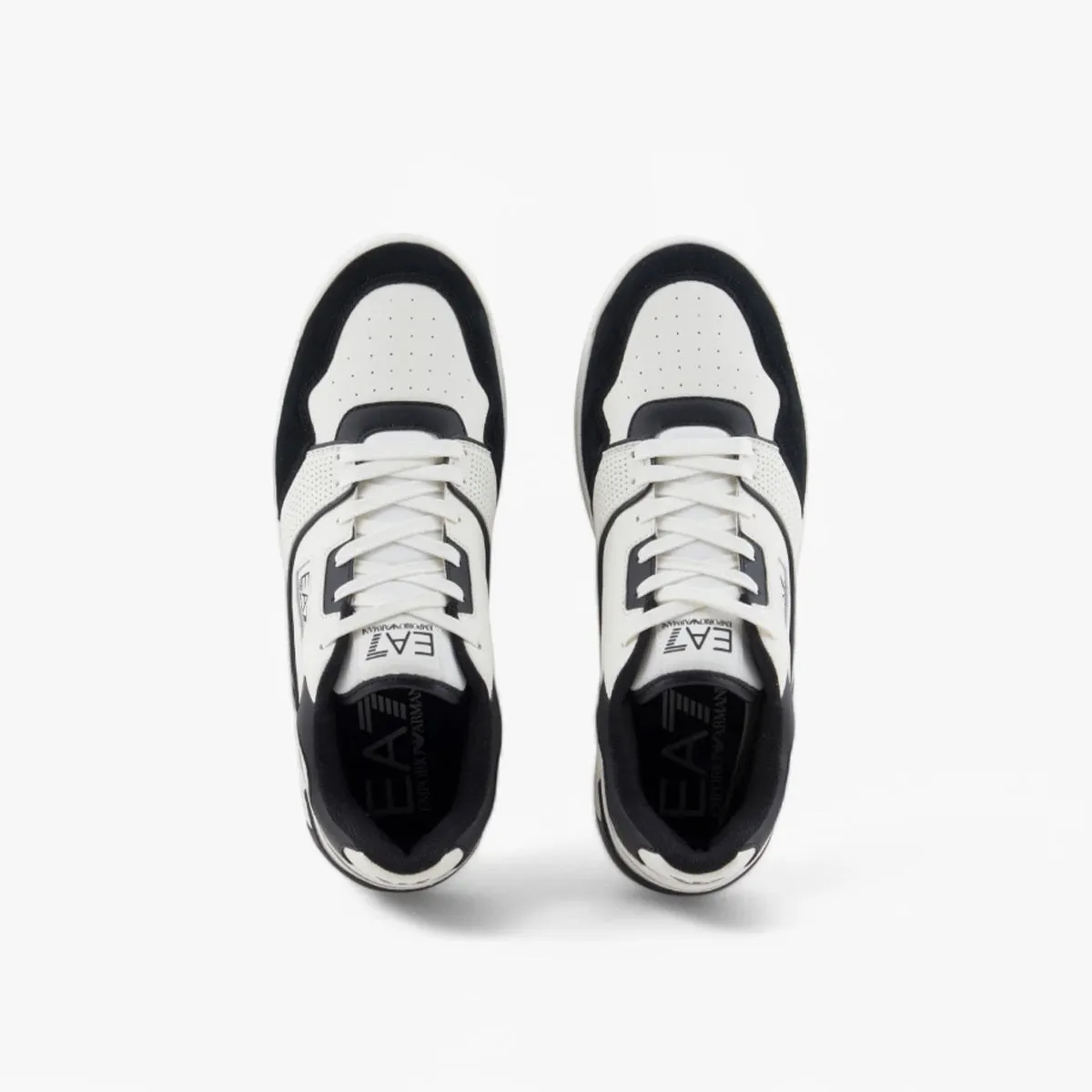 Two-Tone Low Top Leather  Basketball Sneakers