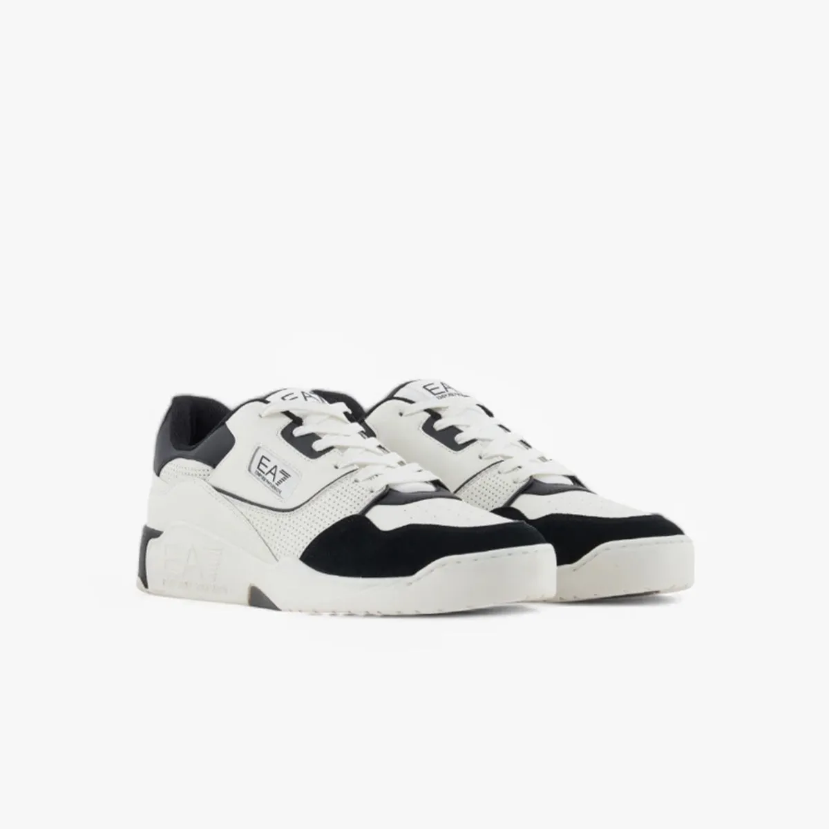 Two-Tone Low Top Leather  Basketball Sneakers