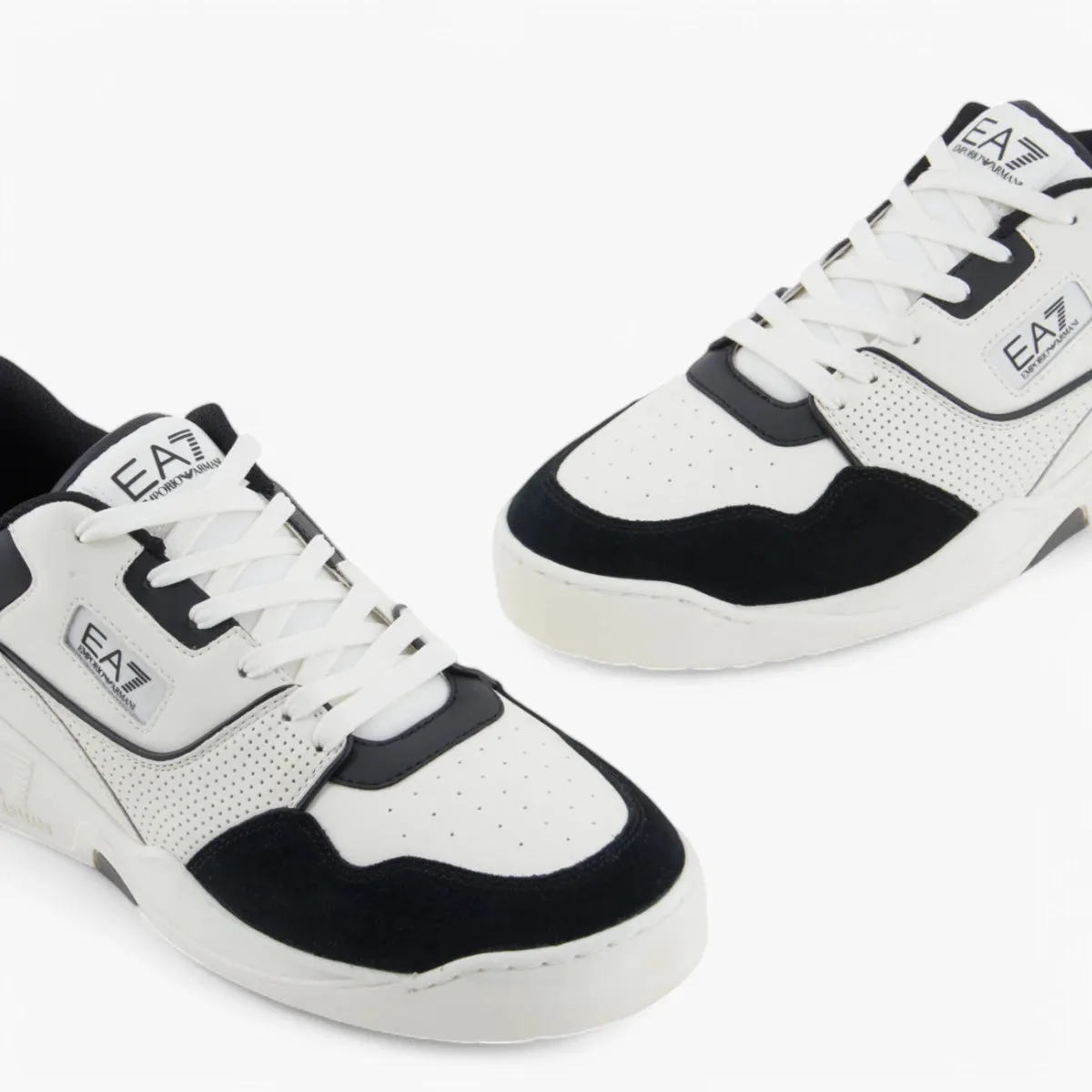 Two-Tone Low Top Leather  Basketball Sneakers