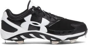 UA Under Armour Spine Glyde ST Cleats Womens Black/White - New