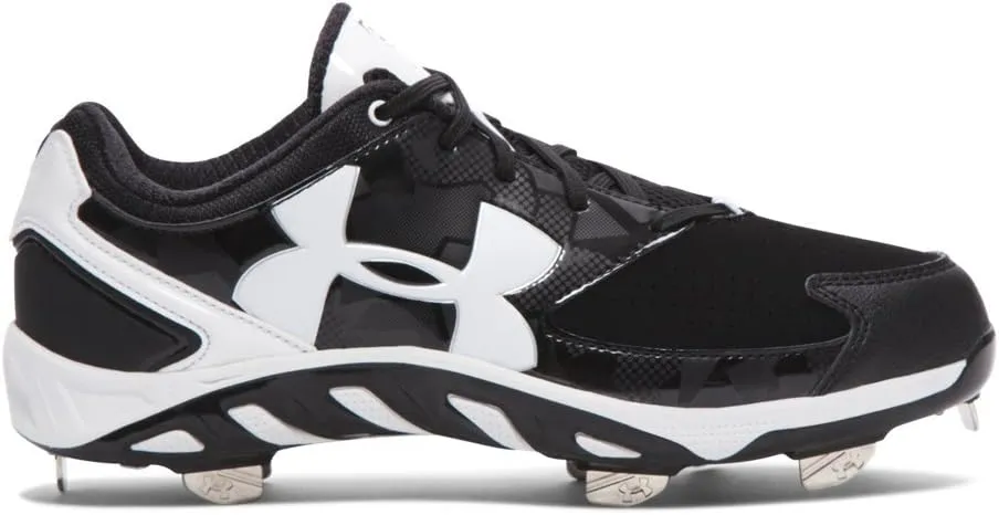 UA Under Armour Spine Glyde ST Cleats Womens Black/White - New
