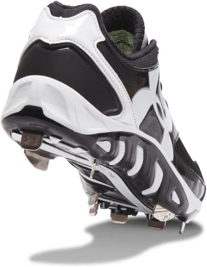 UA Under Armour Spine Glyde ST Cleats Womens Black/White - New