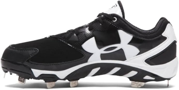 UA Under Armour Spine Glyde ST Cleats Womens Black/White - New