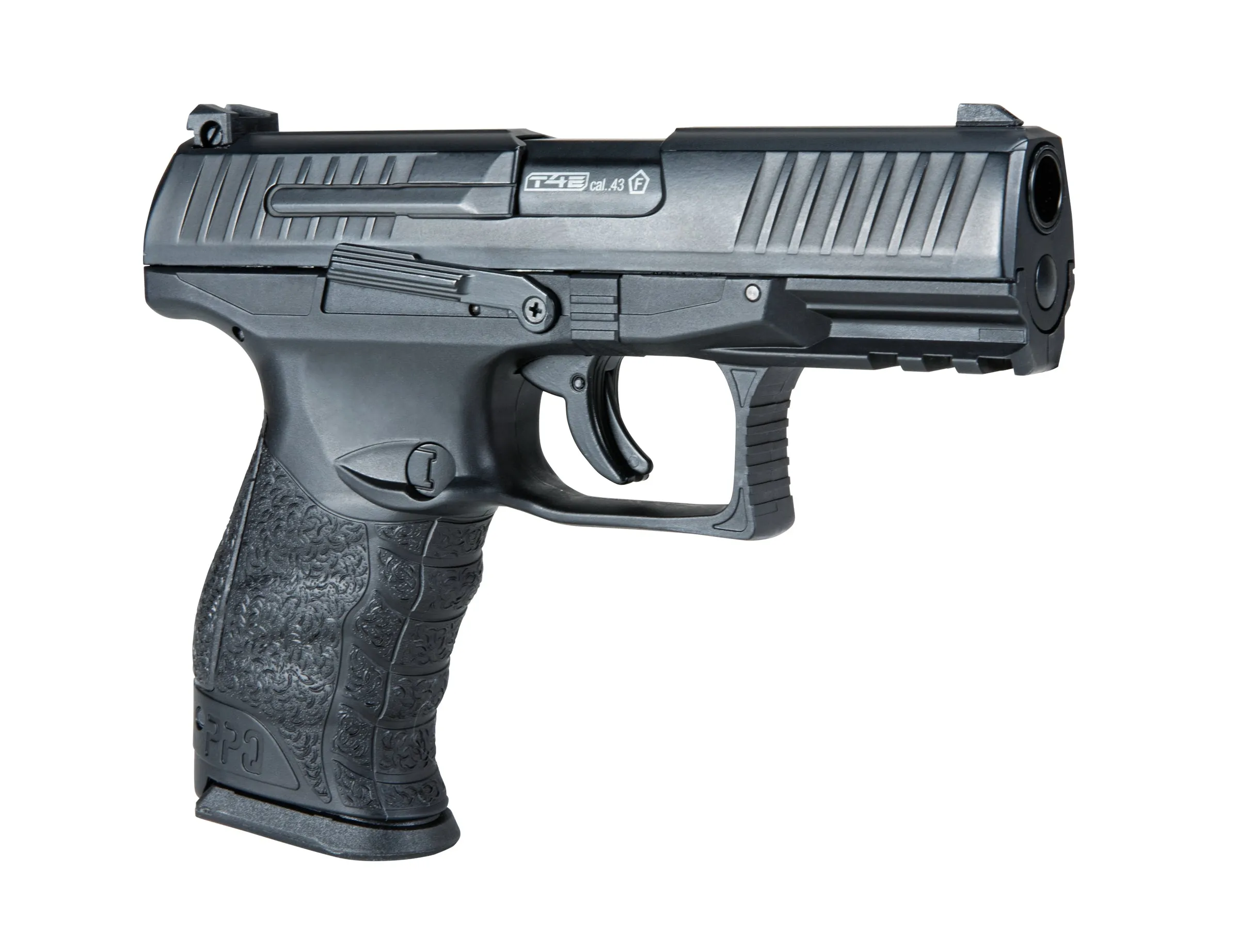 Umarex T4E Walther PPQ M2 CO2 .43 Cal Paintball Pistol Black with Pack of 100x Blue Paintballs and 5x12gr CO2 Tank and Extra Mag Bundle