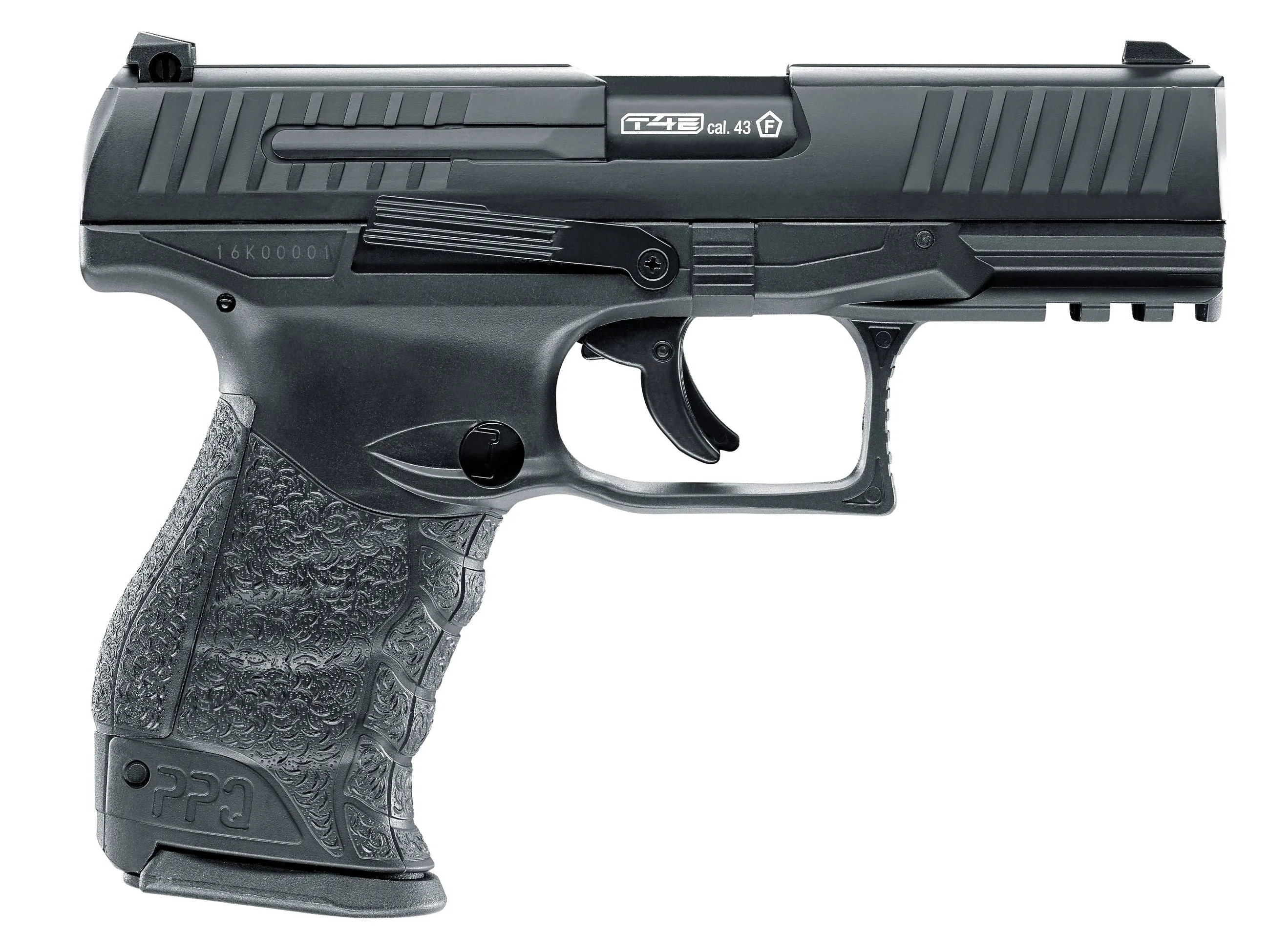 Umarex T4E Walther PPQ M2 CO2 .43 Cal Paintball Pistol Black with Pack of 100x Blue Paintballs and 5x12gr CO2 Tank and Extra Mag Bundle