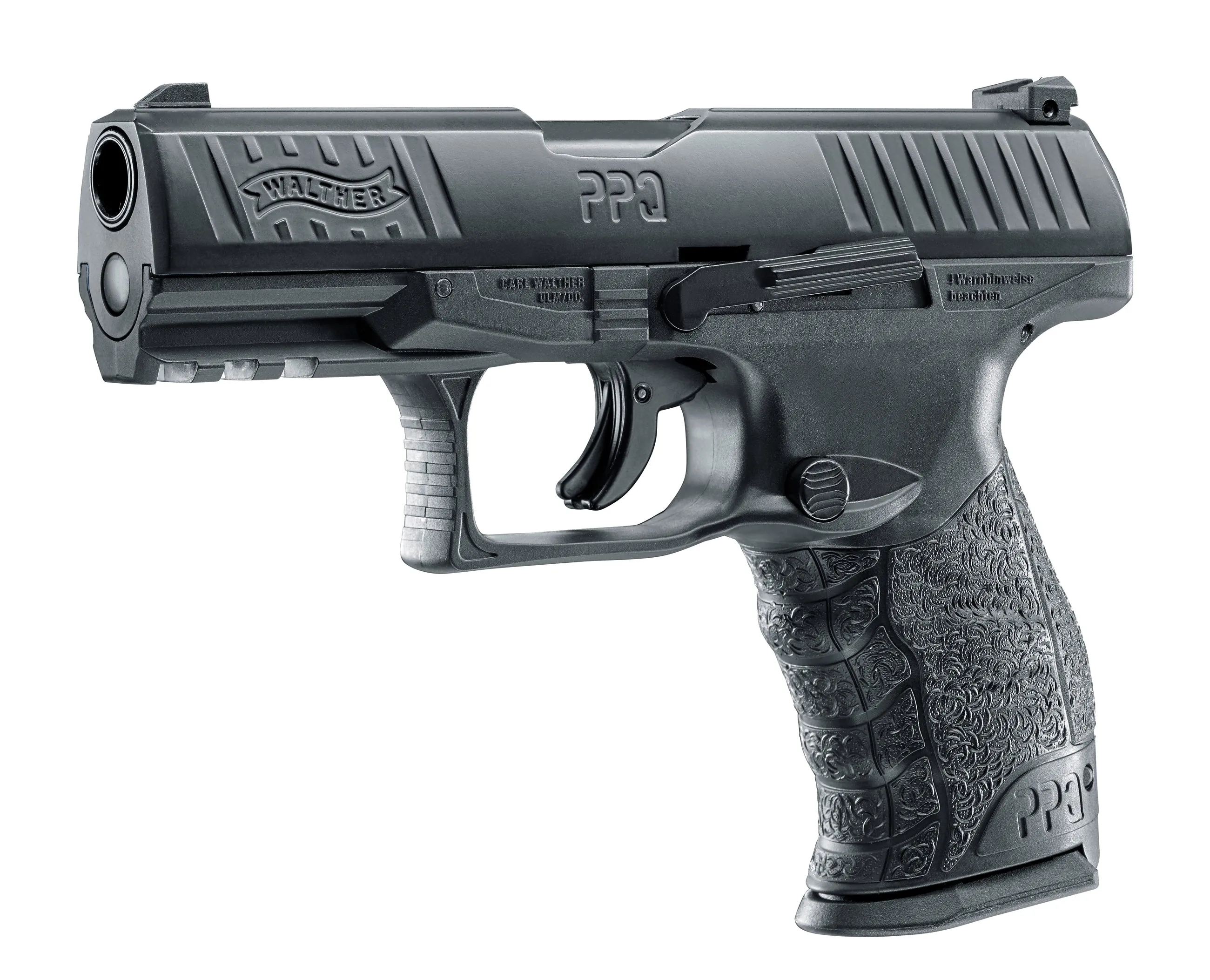 Umarex T4E Walther PPQ M2 CO2 .43 Cal Paintball Pistol Black with Pack of 100x Blue Paintballs and 5x12gr CO2 Tank and Extra Mag Bundle