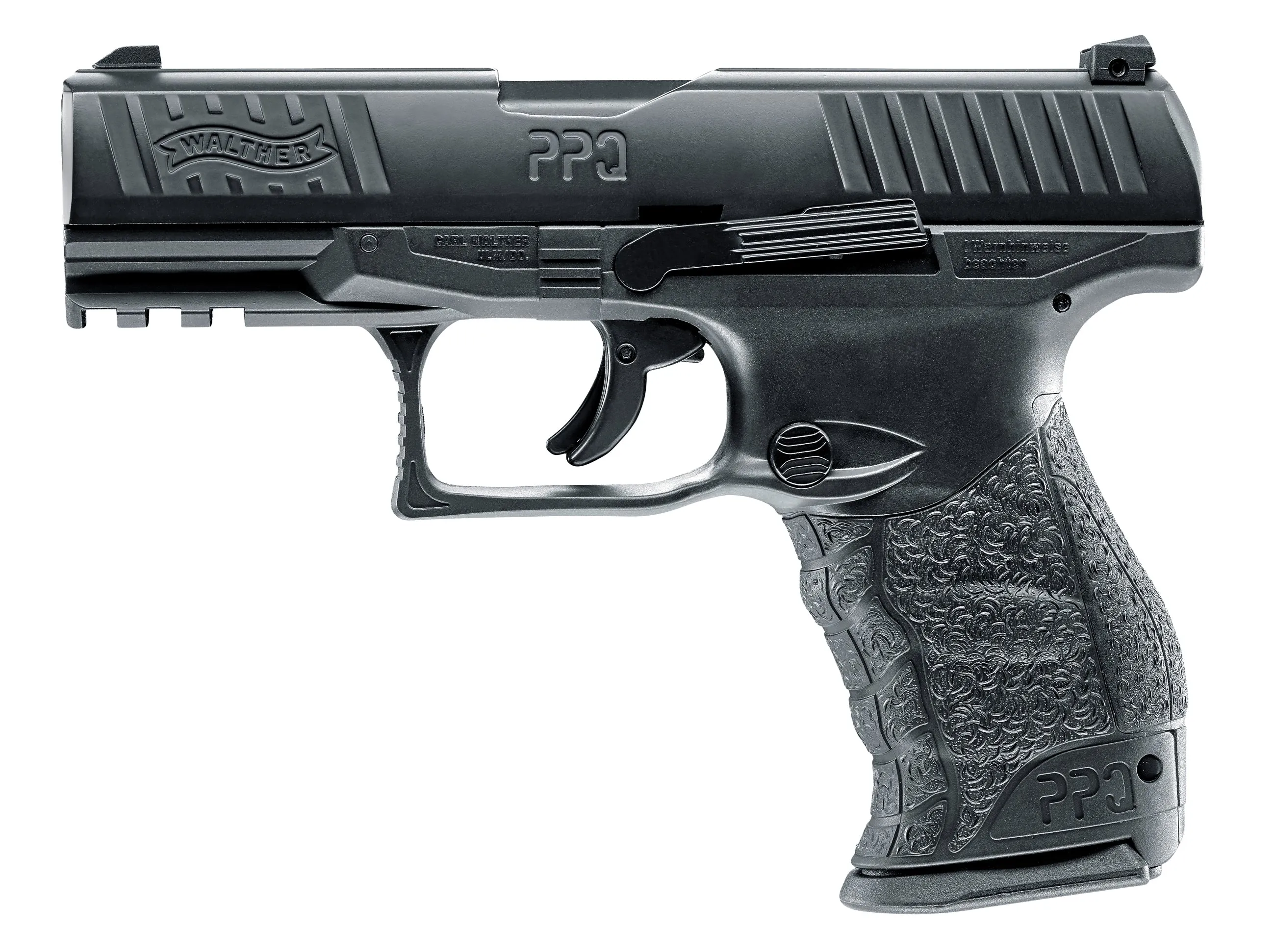 Umarex T4E Walther PPQ M2 CO2 .43 Cal Paintball Pistol Black with Pack of 100x Blue Paintballs and 5x12gr CO2 Tank and Extra Mag Bundle