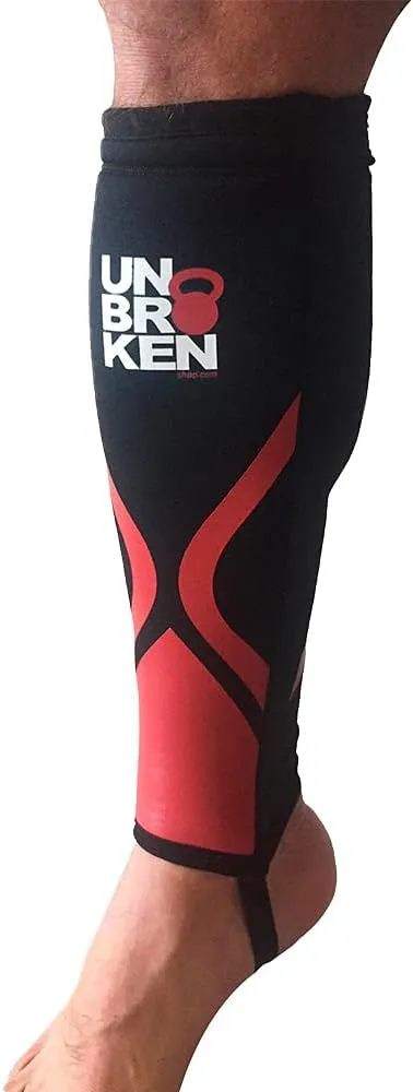 UNBROKENSHOP Cross Fitness Shin Guard Calf Compression Sleeve 7mm, Weightlifting, Deadlift, Rope Climb, Box Jumps for Men and Women Single