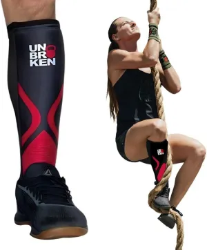 UNBROKENSHOP Cross Fitness Shin Guard Calf Compression Sleeve 7mm, Weightlifting, Deadlift, Rope Climb, Box Jumps for Men and Women Single