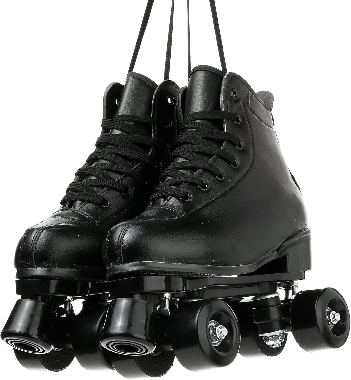 Unisex Roller Skates Double Row Four Wheels High-top Roller Skates Lightning Pattern for Beginners Womens Mens Boys and Girls