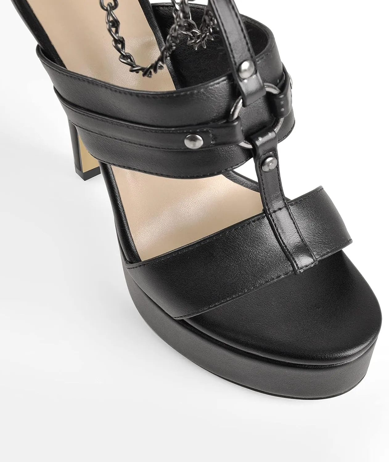 VERISSON Women's Stiletto High Heel Sandals Cross Bands Open Toe Platform Ankle Sandals Party Dress