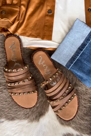 Very G- Studs Sandal- Tan