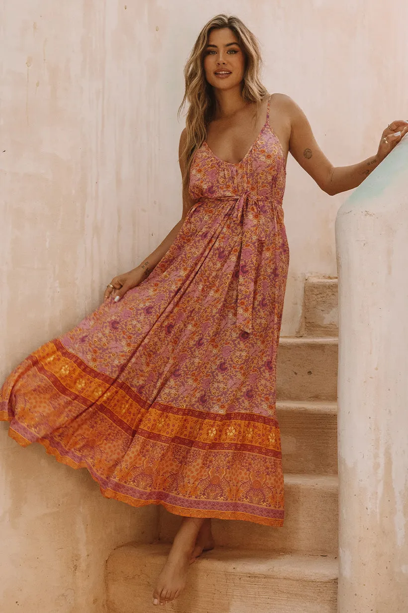 Village Strappy Maxi Dress