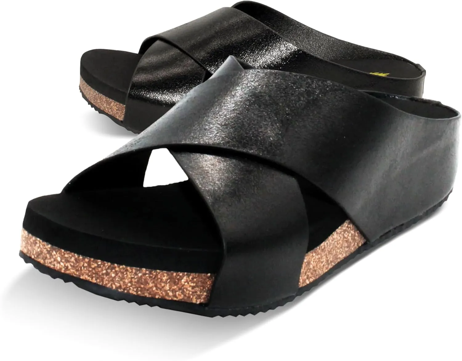 VOLATILE Ablette Wedge Sandals for Women Featuring Slip-on Crisscross Design with EVA Insole and Rubber Outsole