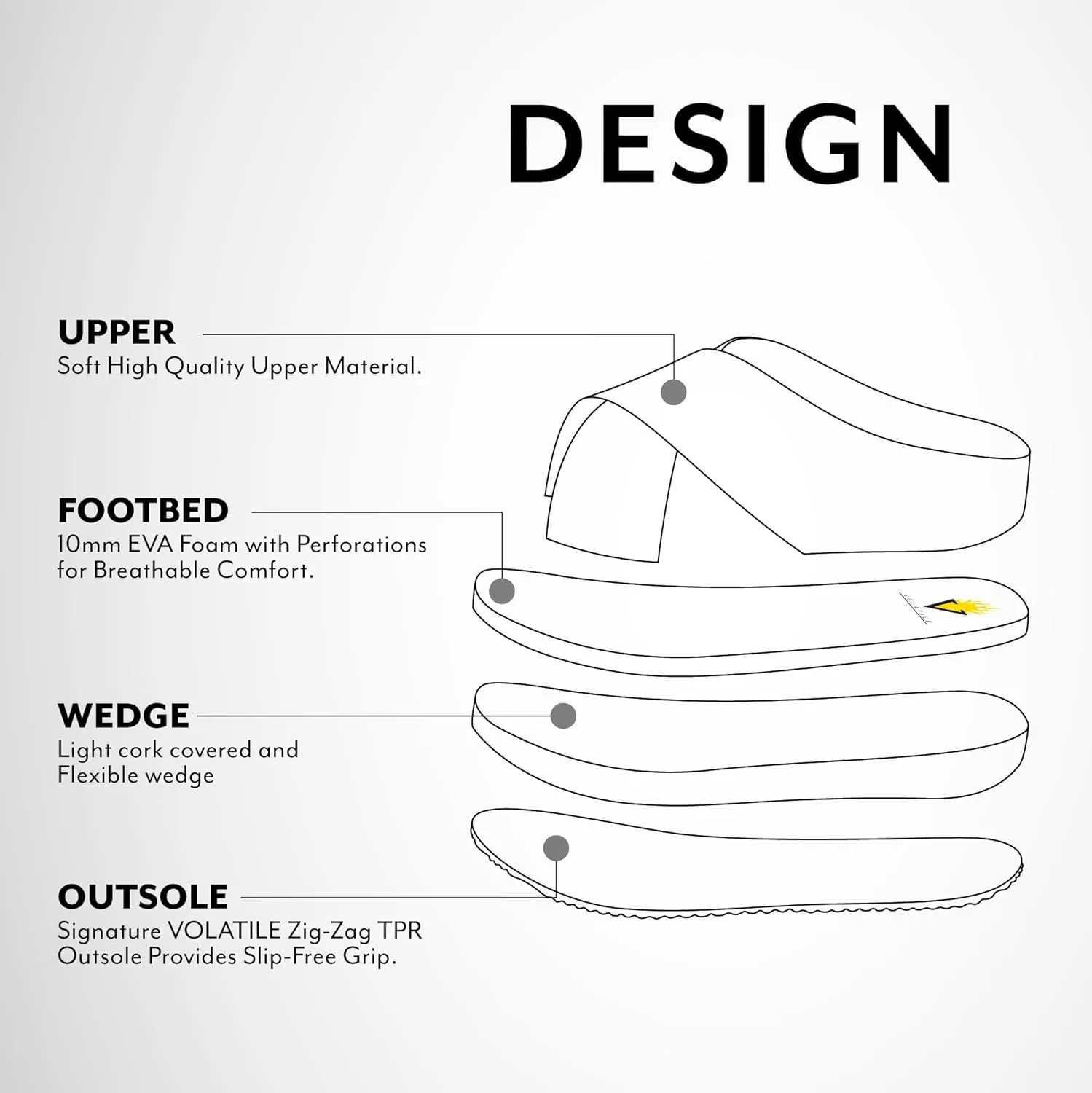 VOLATILE Ablette Wedge Sandals for Women Featuring Slip-on Crisscross Design with EVA Insole and Rubber Outsole