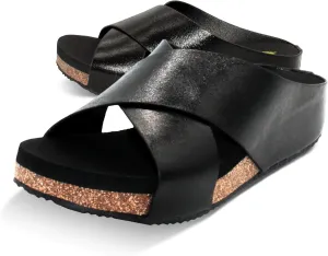 VOLATILE Ablette Wedge Sandals for Women Featuring Slip-on Crisscross Design with EVA Insole and Rubber Outsole
