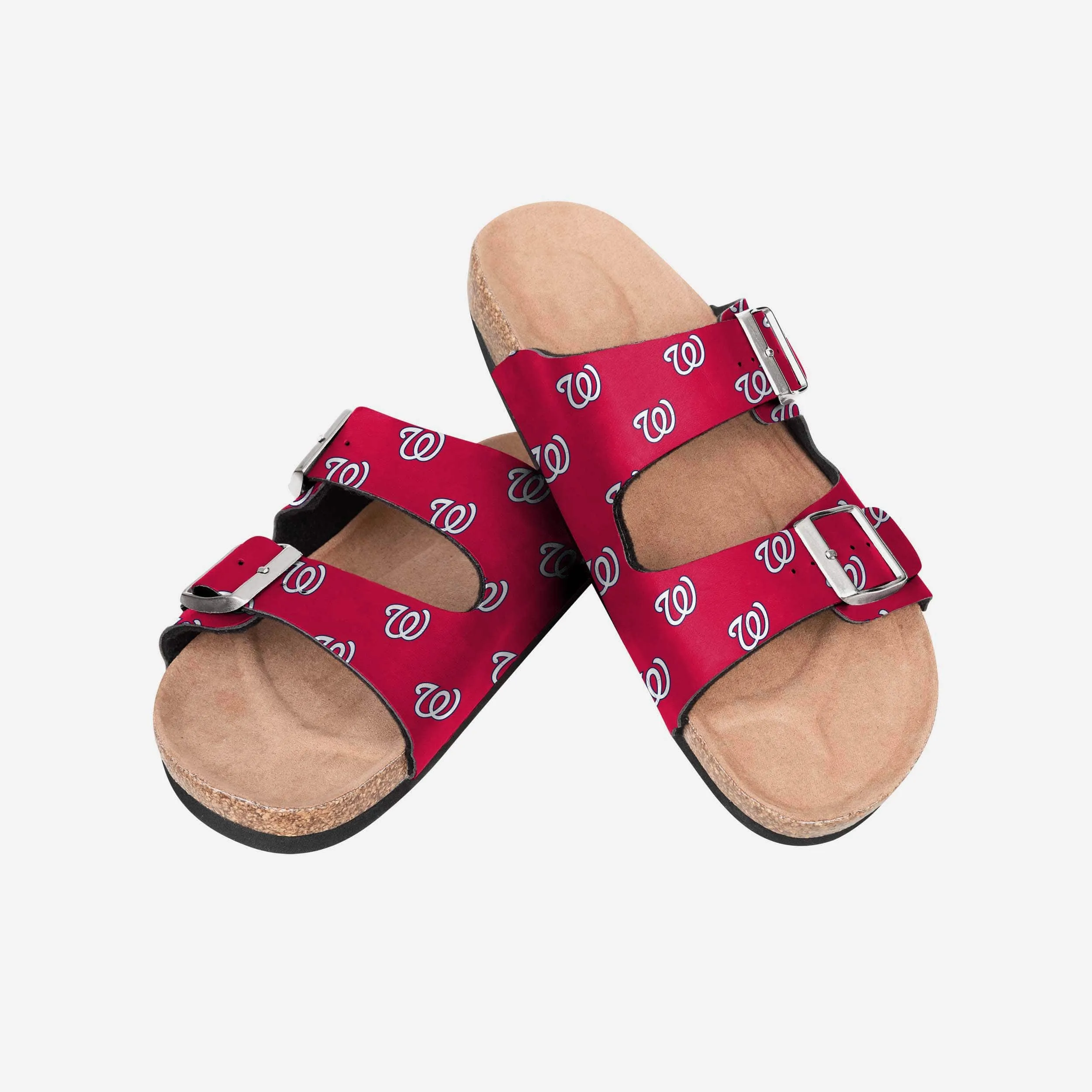 Washington Nationals Womens Team Logo Double Buckle Sandal