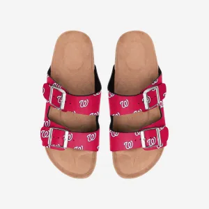 Washington Nationals Womens Team Logo Double Buckle Sandal