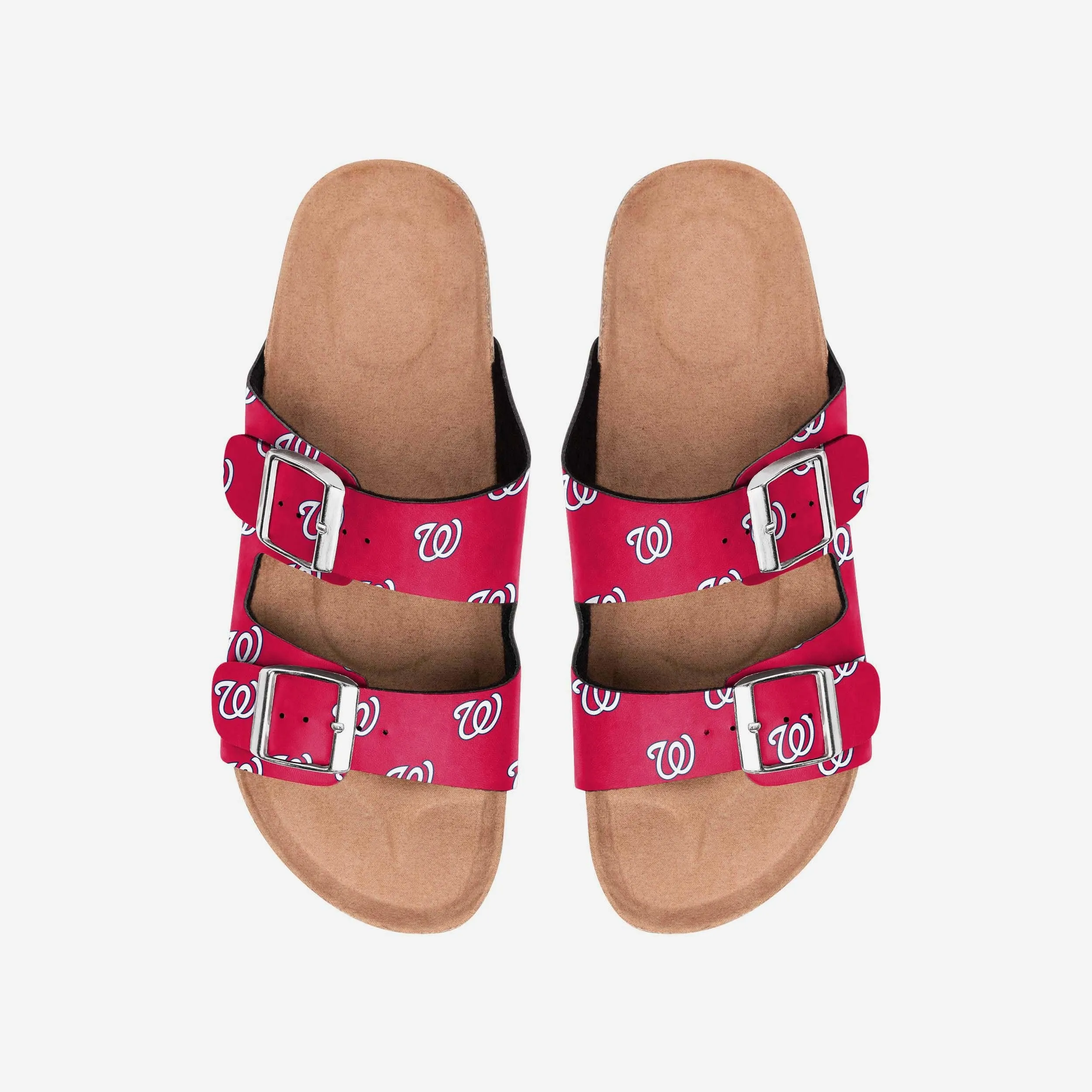 Washington Nationals Womens Team Logo Double Buckle Sandal