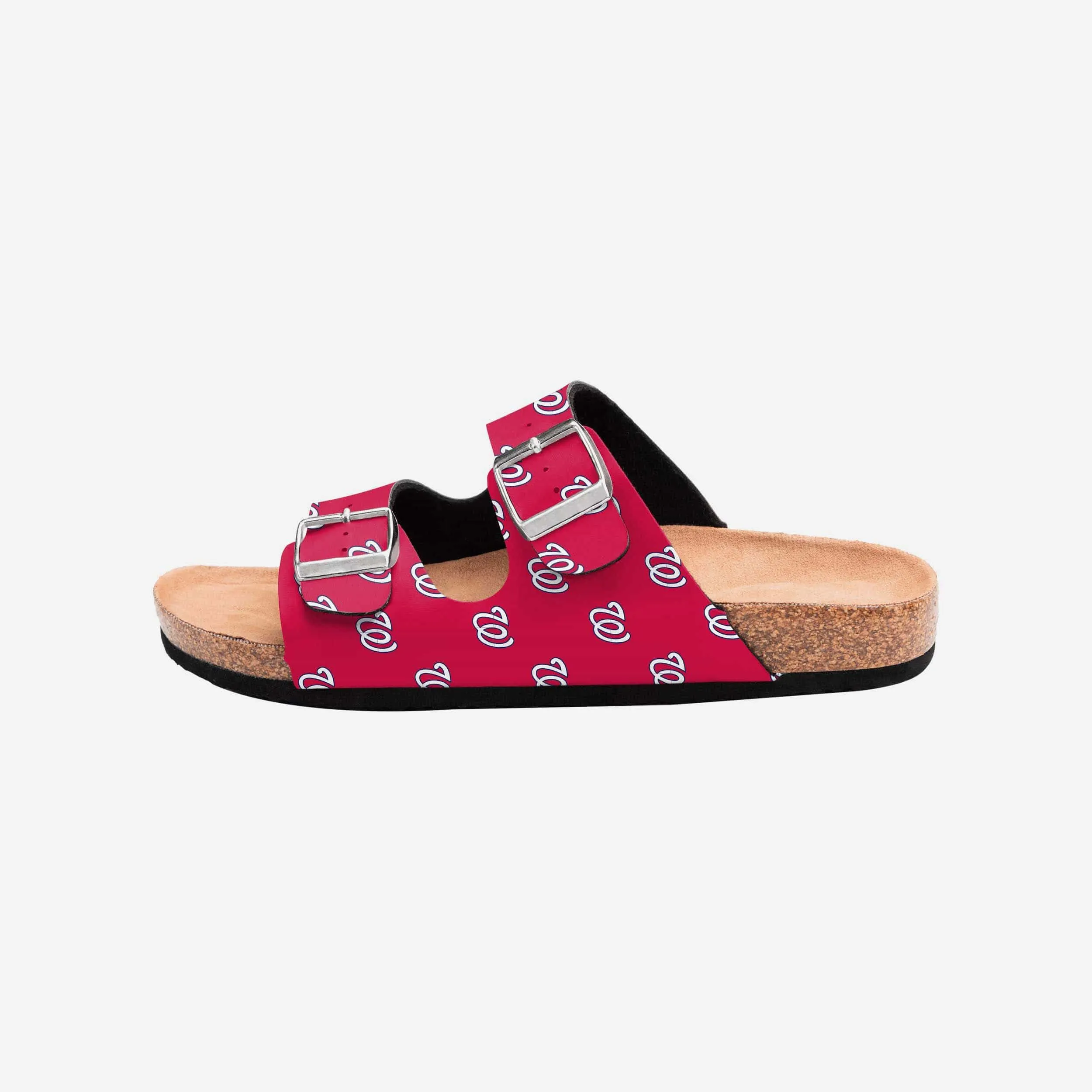 Washington Nationals Womens Team Logo Double Buckle Sandal