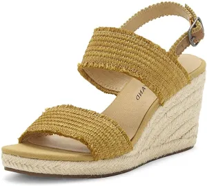 Wedge Heel Minjah Lucky Monumental discount Jute-Wrapped Yellow Golden Mid Espadrille Brand Fast-moving sale Sandals