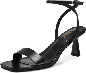 wetkiss Kitten Heels Women Heels Sandals Low Heels Cute Heels Strappy Heels Square Toe Heels Black Nude Gold