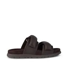 Woden Lisa Leather Slide Black